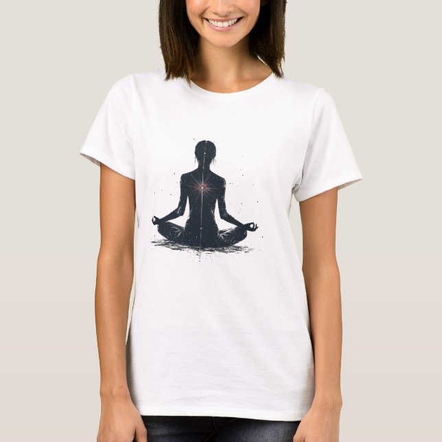 Om Meditation Andlig Mindfulness T Shirt (Framsida)