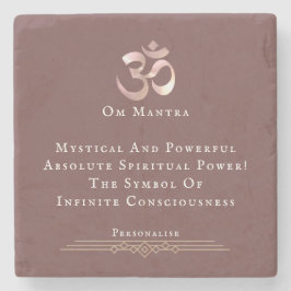 Om Meditation Andlig Symbol Quote Personlig Stenunderlägg