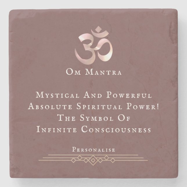 Om Meditation Andlig Symbol Quote Personlig Stenunderlägg (Framsidan)