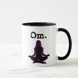 Om Meditation Yoga Kvinna Kaffemugg