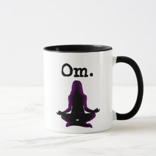 Om Meditation Yoga Kvinna Kaffemugg