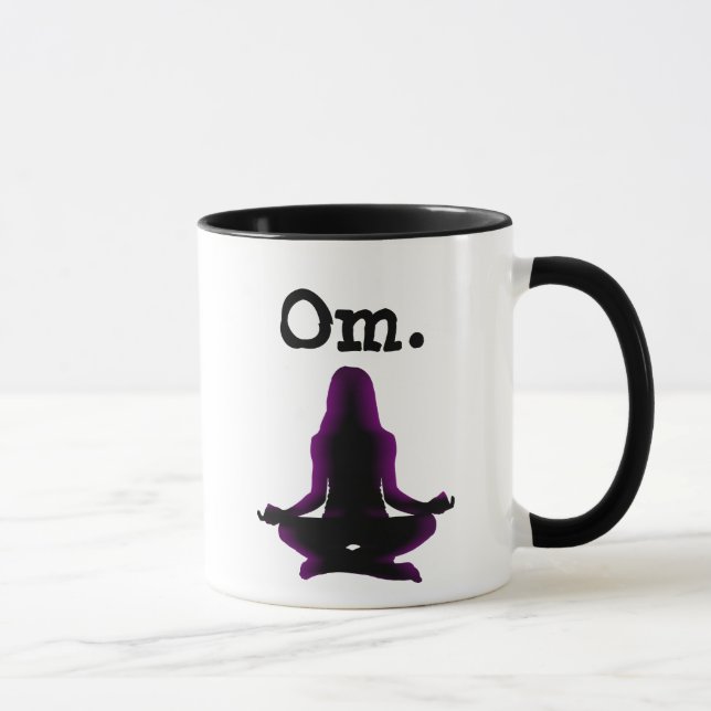 Om Meditation Yoga Kvinna Kaffemugg (Höger)