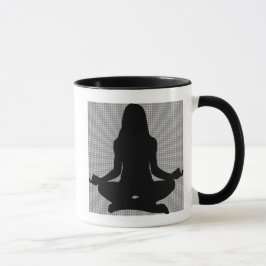 Om Meditation Yoga Kvinna Kaffemugg