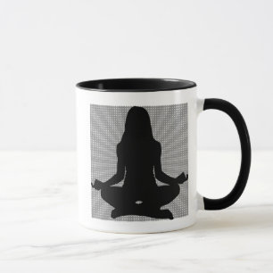 Om Meditation Yoga Kvinna Kaffemugg