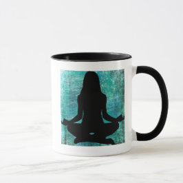 Om Meditation Yoga Woman Coffee Mugg