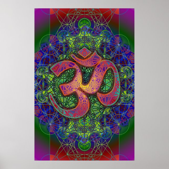 Om Metatrons kub Mandala Poster (Framsidan)