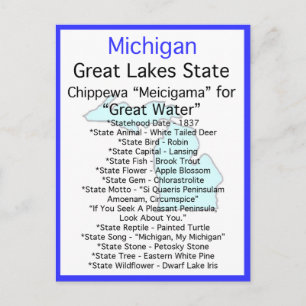 Om Michigan Vykort