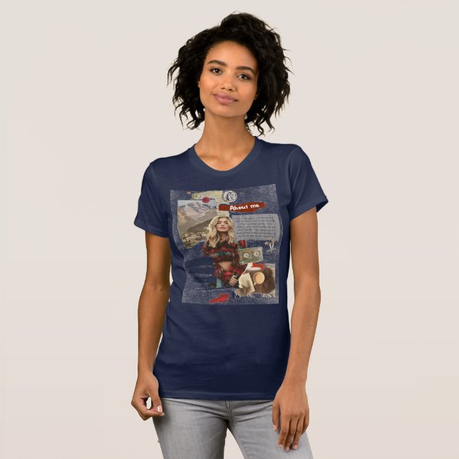 Om mig Tjej T-Shirt (Hel framsida)
