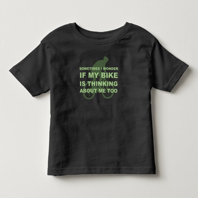  om min bike tänker på mig att cykla citat t shirt (Framsida)