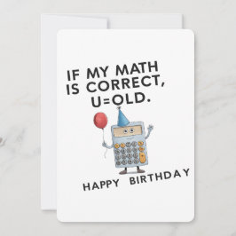 Om min matematik stämmer är du gammal rolig pappa  julkort