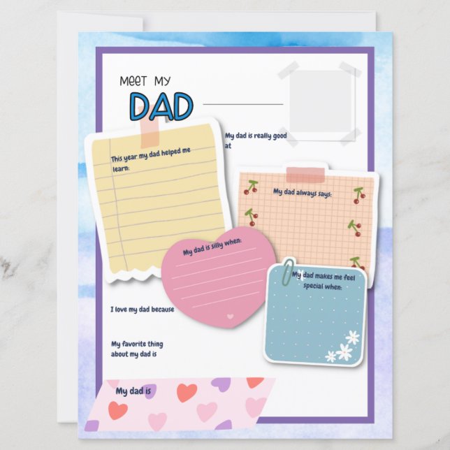 Om min Pappa, Kids Gift for Far, Tack (Framsida)