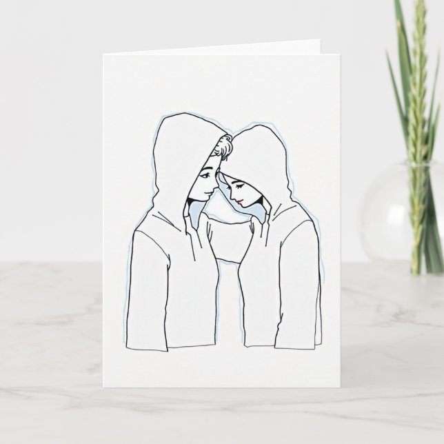 Öm minimalist kärlekskort kort (Framsida)