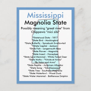 Om Mississippi Vykort