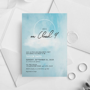 Om moln 9 Bachelorette Party-tema Inbjudningar