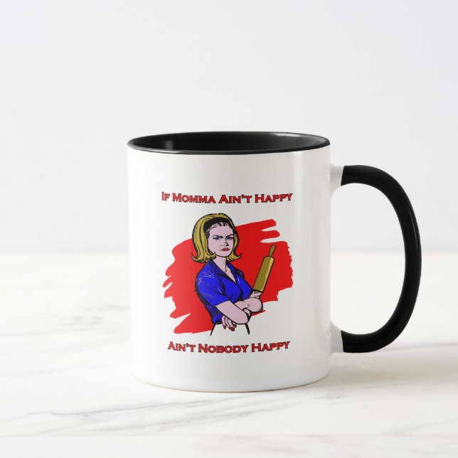 Om Momma inte är lycklig Mugg (Höger)