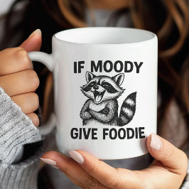 Om Moody Ge Foodie Tvättbjörn Mugg