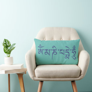 OM MORSA NI PADME HUM - Tibetansk sanskrit Mantra Lumbarkudde