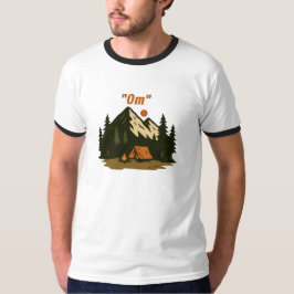 “Om” Mountain Meditation Camping Design T Shirt