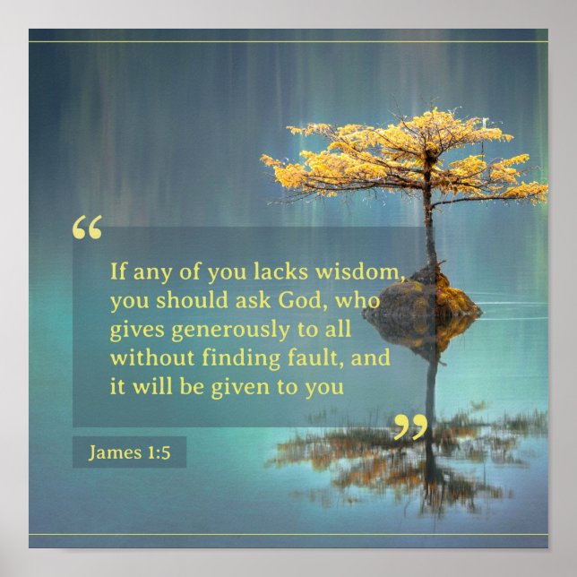 Om någon av er saknar visdom, bör ni fråga Gud Poster (Framsidan)