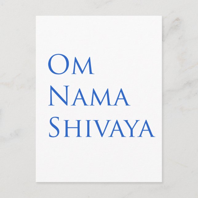 Om Nama Shivaya Vykort (Framsida)