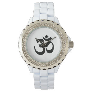 Om Namah Shivaya Aum Shanti Aum Om Symbol ॐ Peace Armbandsur
