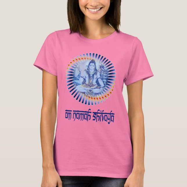 Om Namah Shivaya (mörk lettering) Tee (Framsida)