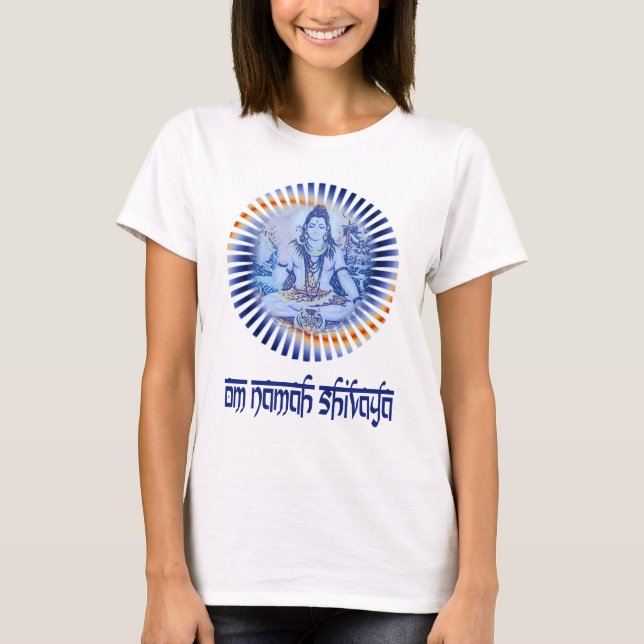 Om Namah Shivaya (mörk lettering) Tee (Framsida)
