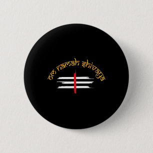 Om Namah Shivaya Tripundra Symbol För Shiva Knapp
