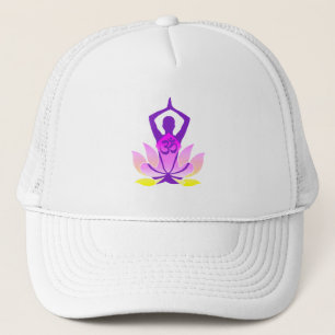 OM Namaste Andlig Lotus Flower Yoga Keps