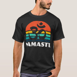 Om Namaste Retro Meditation Workout Eercise Yoga L T Shirt