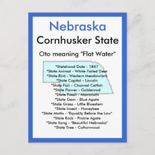 Om Nebraska Vykort