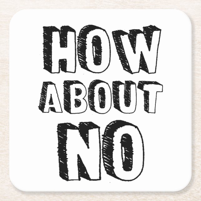 Om Nej Underlägg Papper Kvadrat (Framsidan)