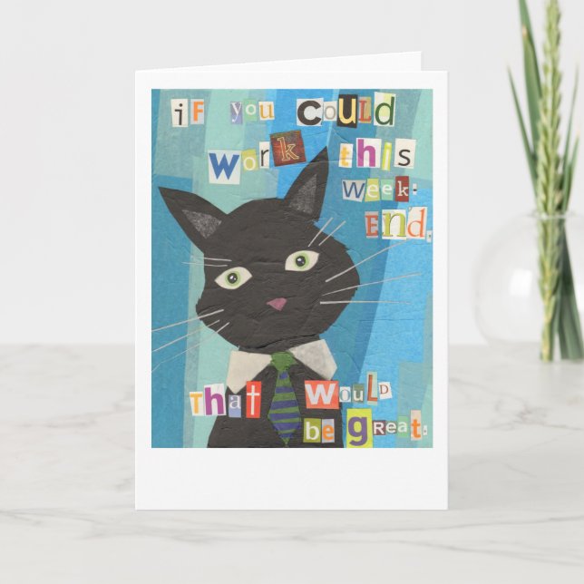 Om ni kunde arbeta i Helg skulle det vara Underbar Kort (Framsida)