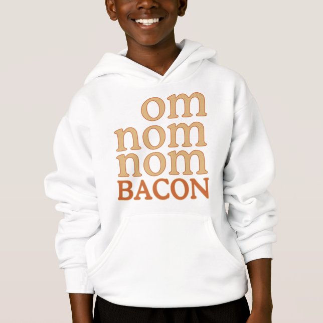 OM NOM NOM BACON TEE SHIRT (Framsida)