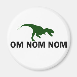 Om Nom Nom Dinosaur Rawr är Hungrigt Magnet