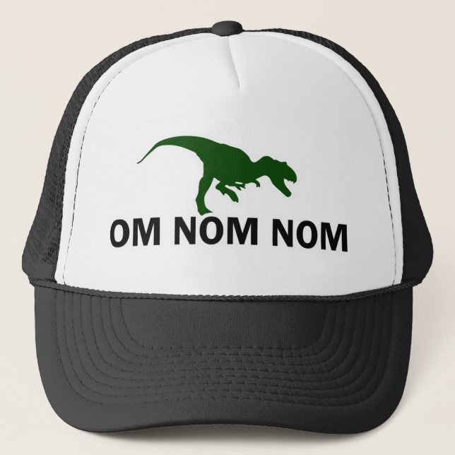 Om Nom Nom Dinosaur Rawr trucker Truckerkeps (Framsida)