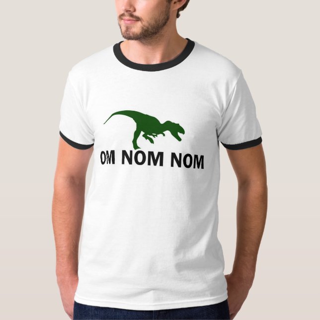 Om Nom Nom Funny Manar Shirt Tee (Framsida)