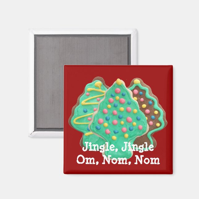 Om, Nom, Nom-jultomte Magnet (Front/Back)