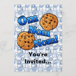 Om Nom Nom, Meme Kärlek Cookies Inbjudningar