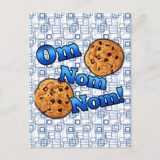 Om Nom Nom, Meme Kärlek Cookies Vykort (Framsida)