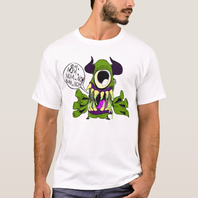 Om Nom, Nom, Nom, Nom T-shirt (Framsida)