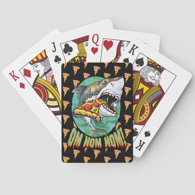 Om Nom Nom Pizza Shark Casinokort (Baksidan)