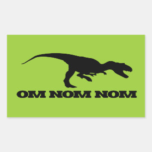 Om Nom Nom Rektangulärt Klistermärke