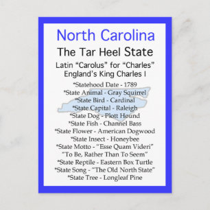 Om North Carolina Vykort