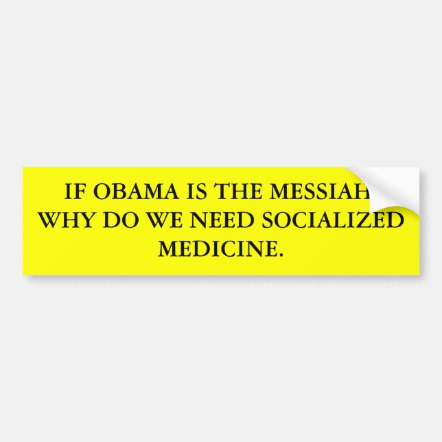 OM OBAMA ÄR MESSIAHEN, DÄRFÖR GÖR, BEHÖVER VI BILDEKAL (Framsidan)