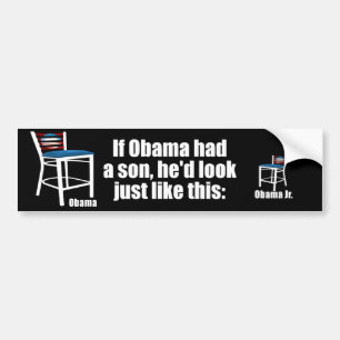 Om Obama hade en Son - att tömma stolen Bildekal