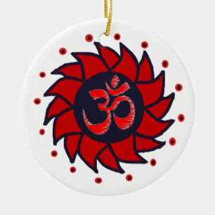 Om och Red Pinjul - Yoga Ornament