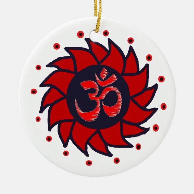 Om och Red Pinjul - Yoga Ornament (Framsidan)