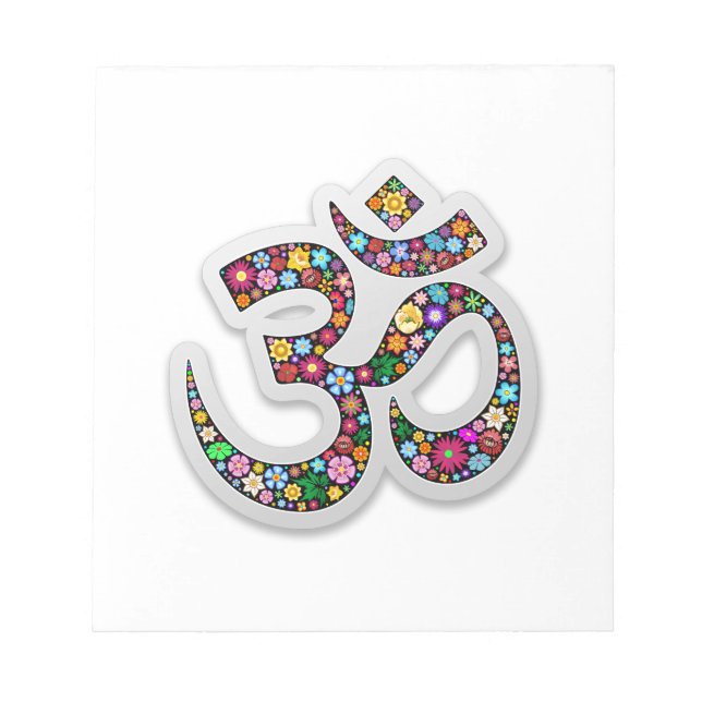 Om Ohm Aum Namaste Yoga-symbol Anteckningsblock (Framsida)