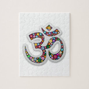Om Ohm Aum Namaste Yoga Symbol Pussel